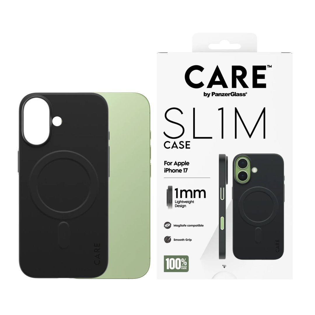 PanzerGlass Care slim MagSafe case for iPhone 17 Black