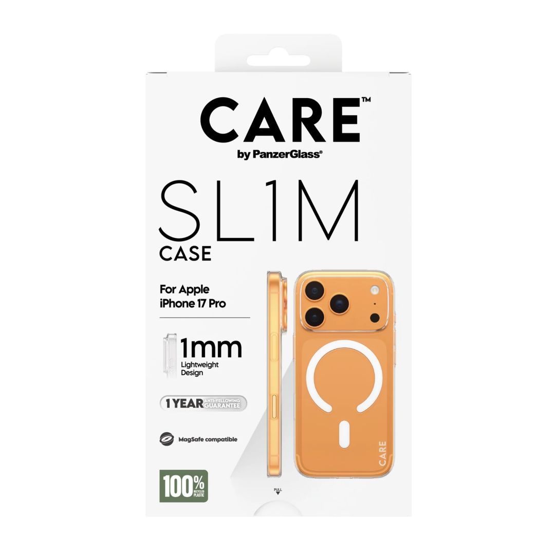 PanzerGlass Care slim MagSafe case for iPhone 17 Pro Transparent