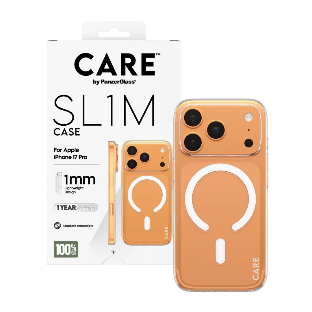 PanzerGlass Care slim MagSafe case for iPhone 17 Pro Transparent