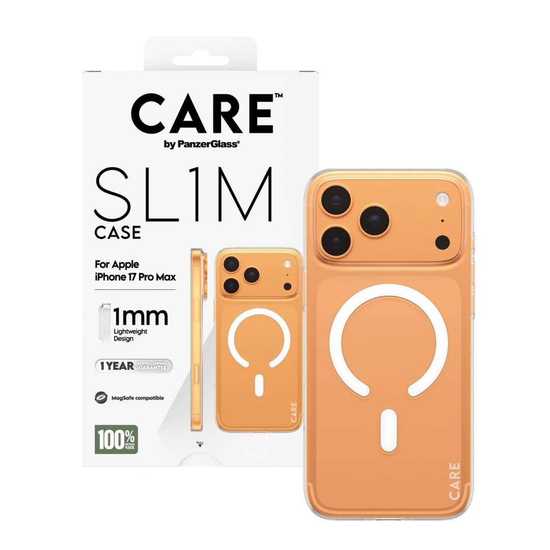 PanzerGlass Care slim MagSafe case for iPhone 17 Pro Max Transaprent