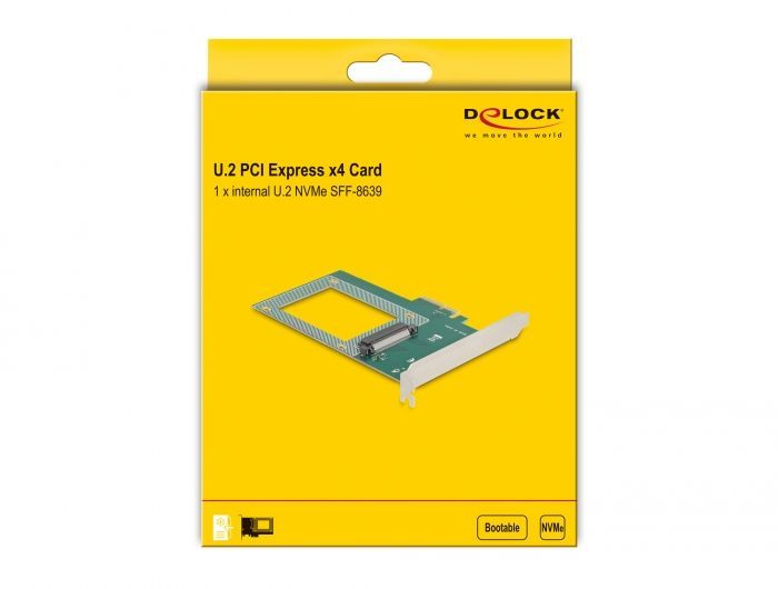DeLock PCI Express x4 Card to 1 x internal U.2 NVMe SFF-8639 DeLock PCI Express x4 Card to 1 x internal U.2 NVMe SFF-8639