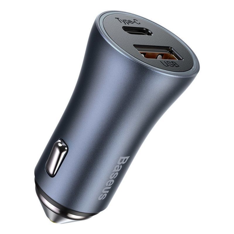 Baseus Baseus USB-A+USB-C Car Charger 40W Grey
