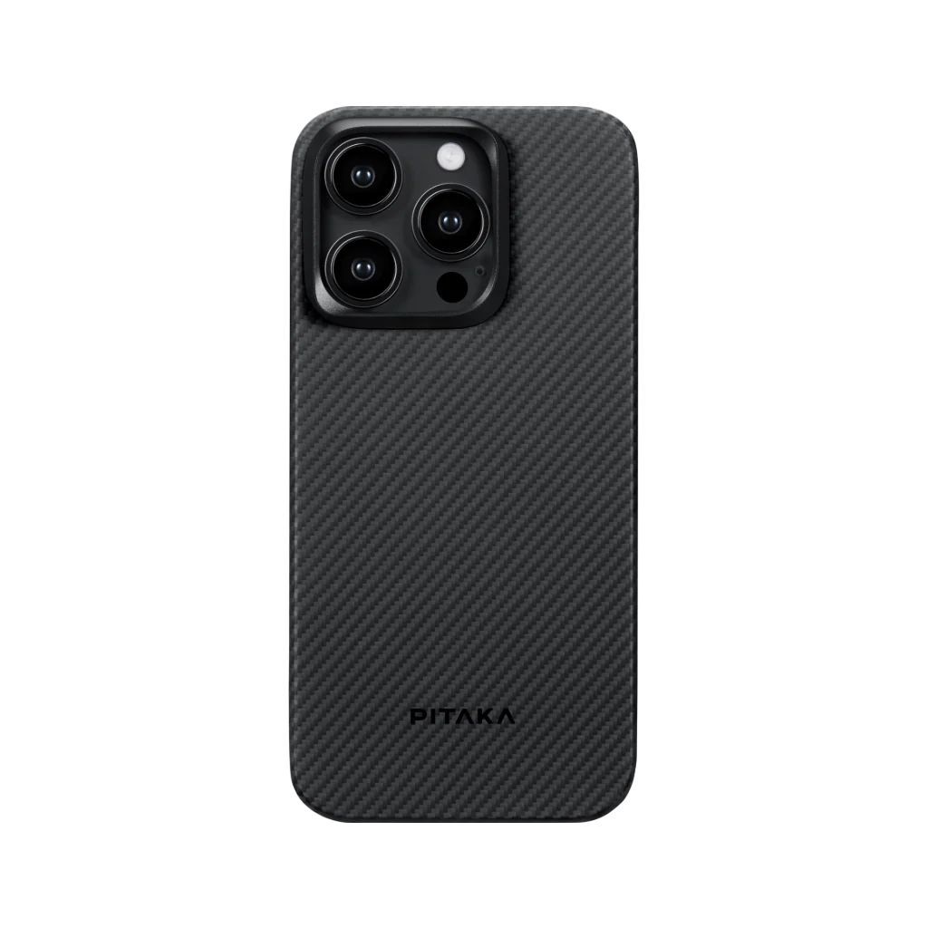 Pitaka MagEZ 4 600D case for iPhone 15 Pro Max Black/Grey Twill