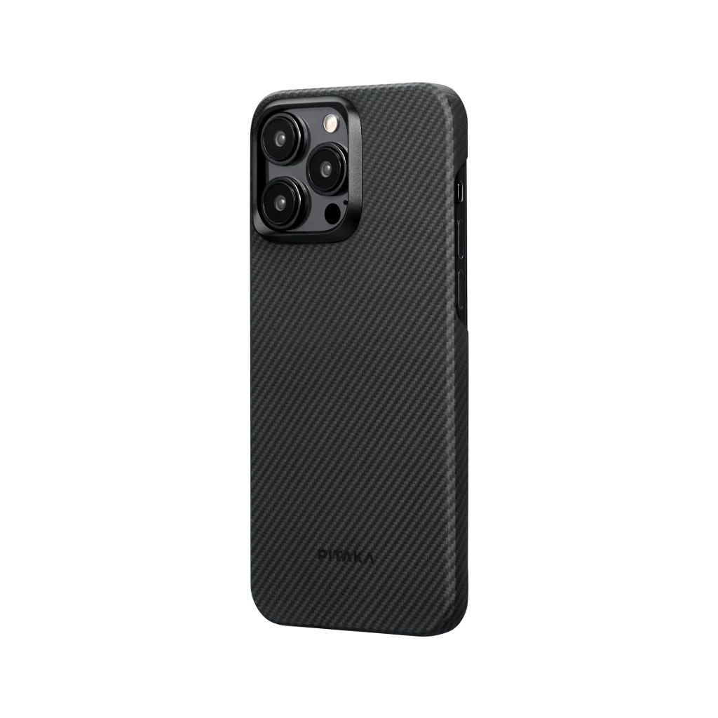 Pitaka MagEZ 4 600D case for iPhone 15 Pro Max Black/Grey Twill