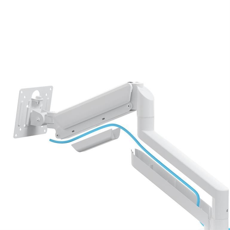 Gembird Desk mounted adjustable double monitor arm 17"-32" White