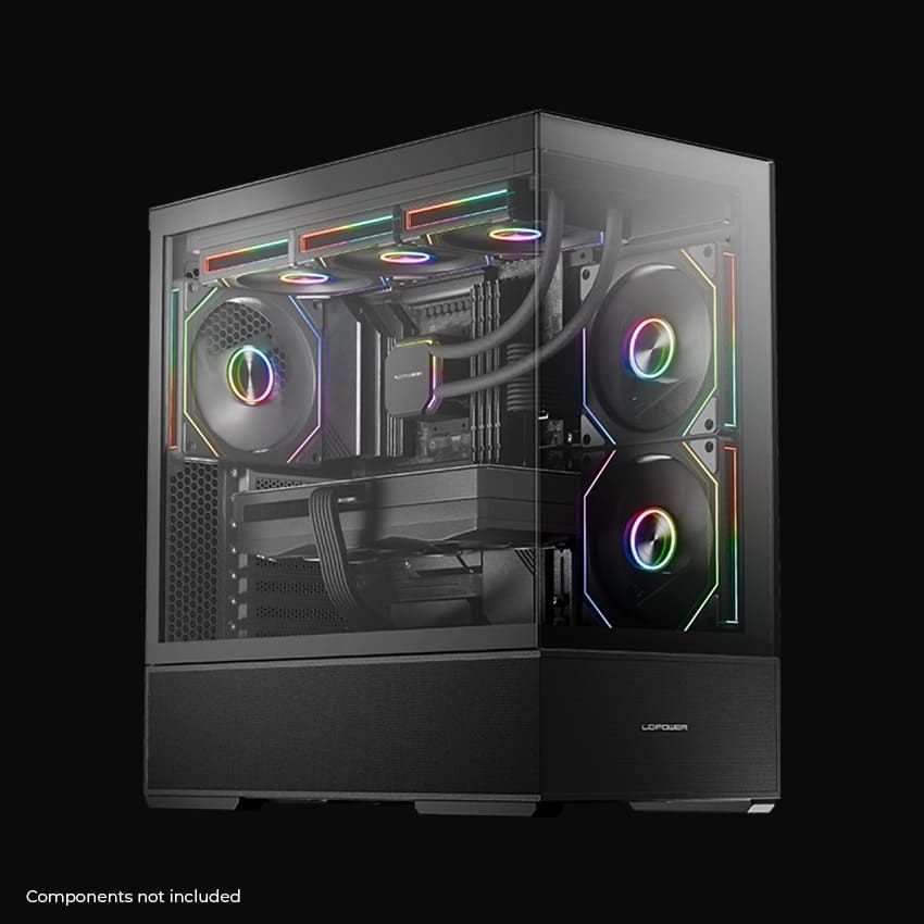 LC Power Gaming 812B Onyx Vision Tempered Glass Black