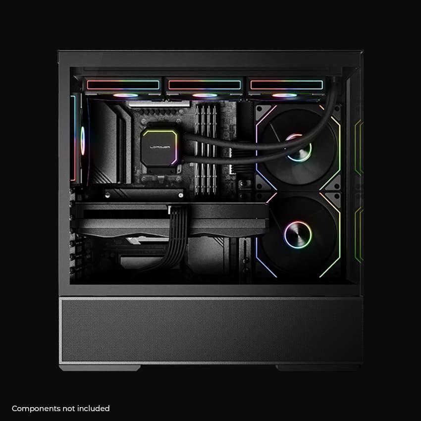 LC Power Gaming 812B Onyx Vision Tempered Glass Black