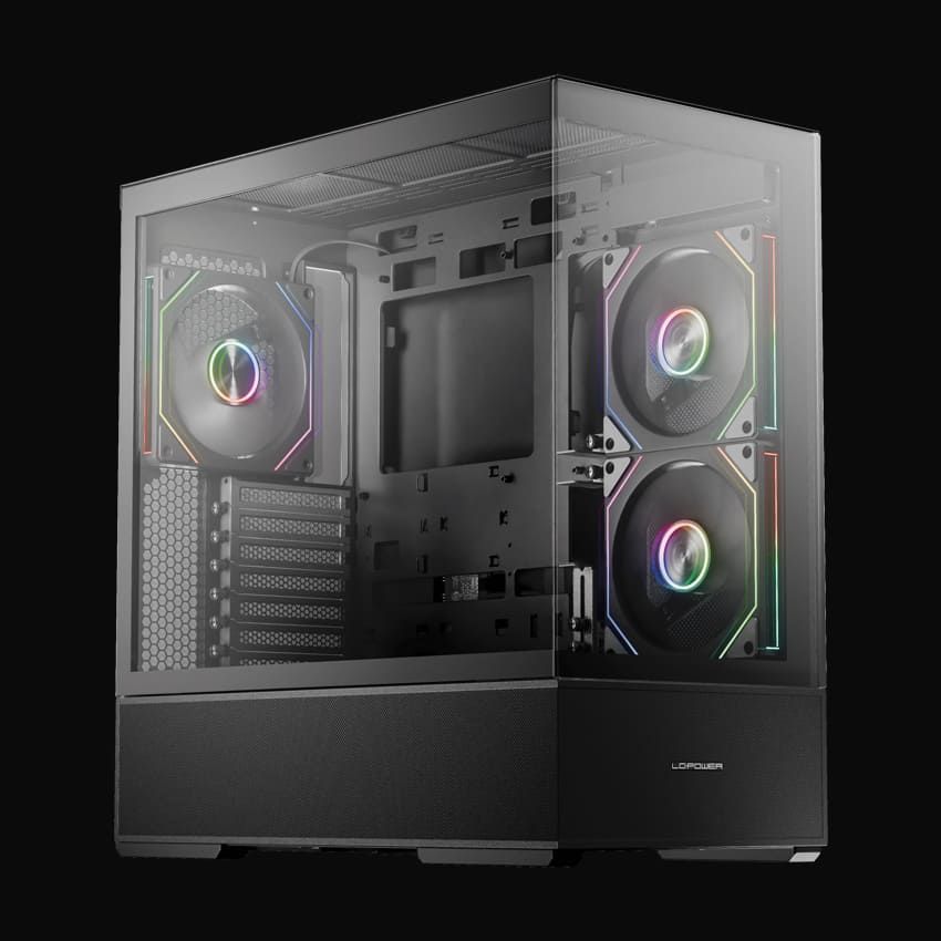 LC Power Gaming 812B Onyx Vision Tempered Glass Black