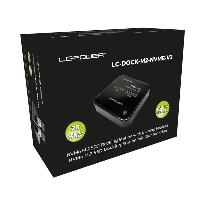 LC Power LC-DOCK-M2-NVME-V2 Docking station for two NVME M.2 SSDs