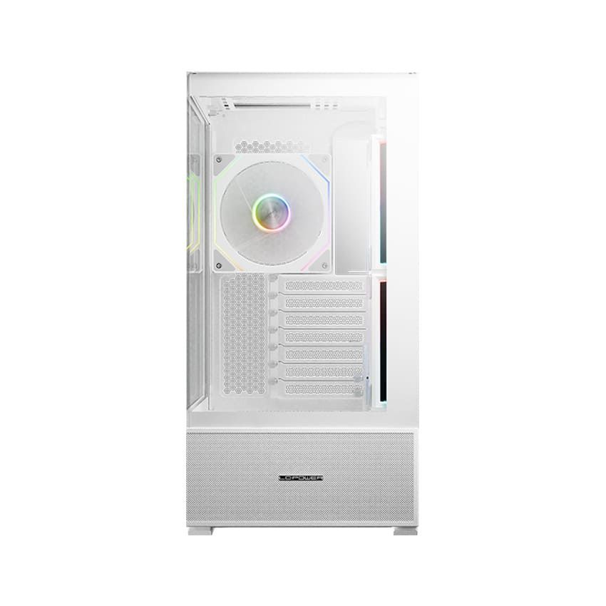 LC Power Gaming 812W Quartz Vision Tempered Glass White