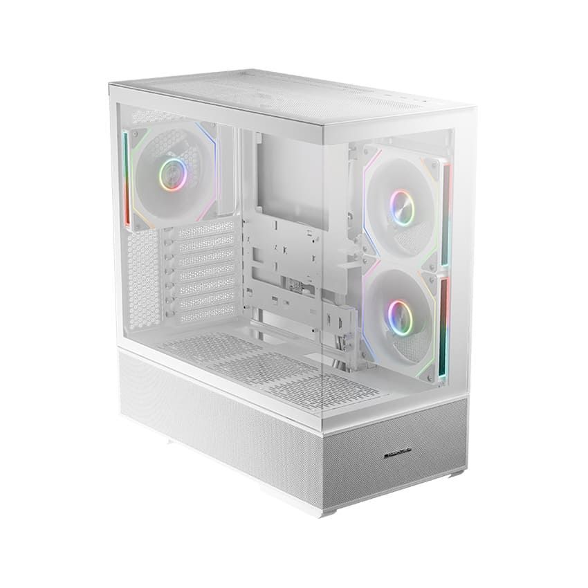 LC Power Gaming 812W Quartz Vision Tempered Glass White