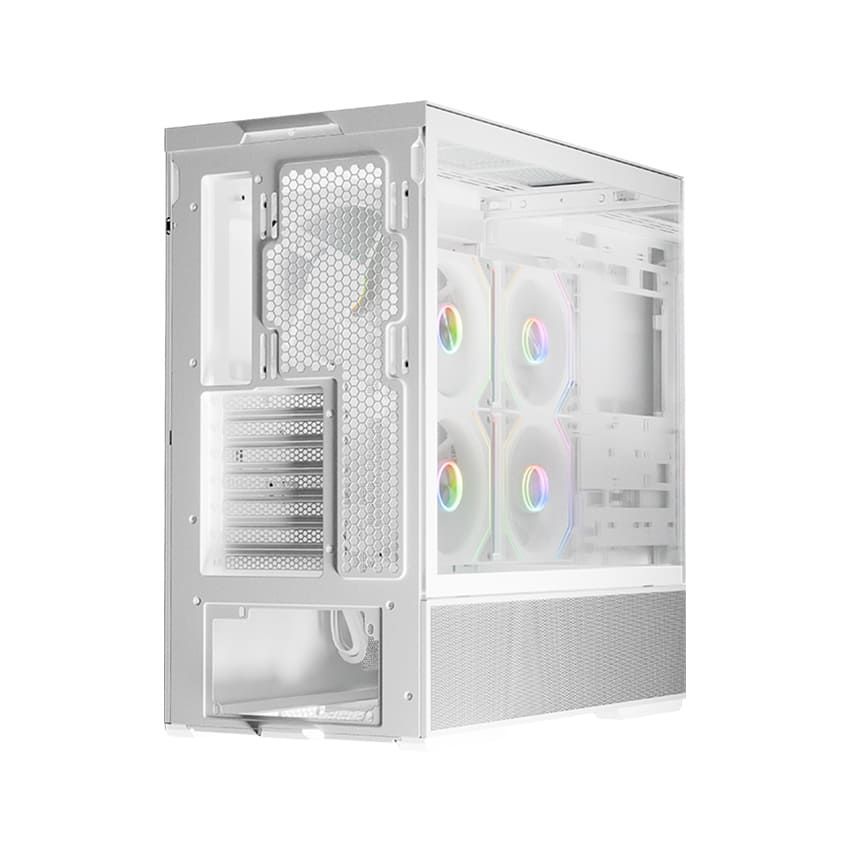 LC Power Gaming 812W Quartz Vision Tempered Glass White