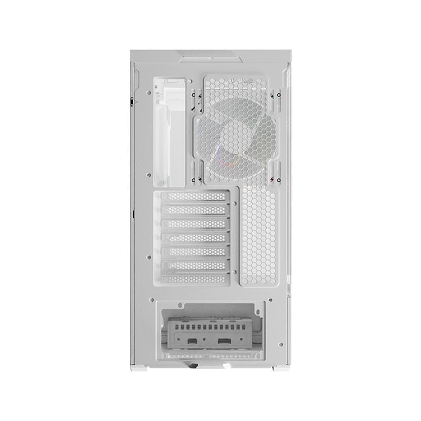 LC Power Gaming 812W Quartz Vision Tempered Glass White