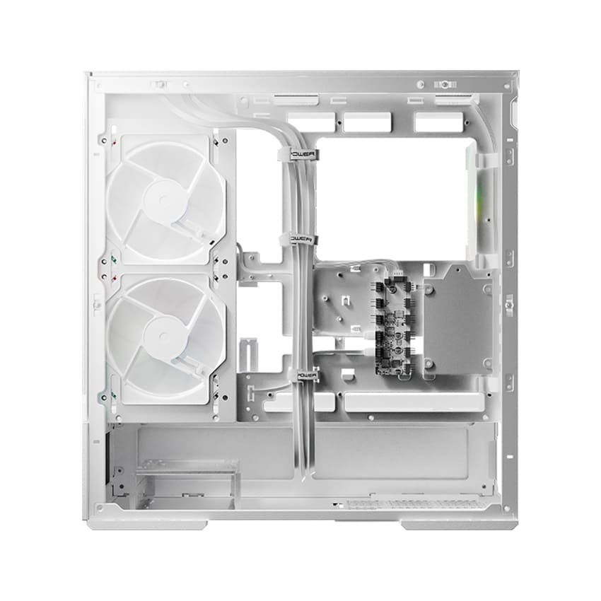 LC Power Gaming 812W Quartz Vision Tempered Glass White