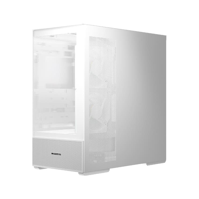 LC Power Gaming 812W Quartz Vision Tempered Glass White