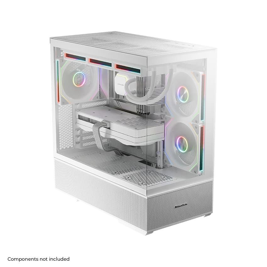 LC Power Gaming 812W Quartz Vision Tempered Glass White
