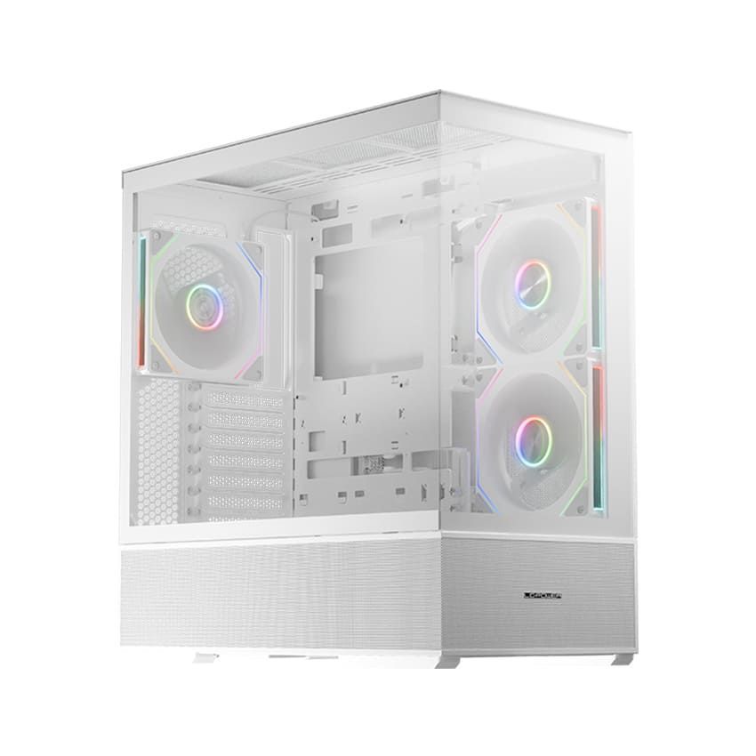 LC Power Gaming 812W Quartz Vision Tempered Glass White