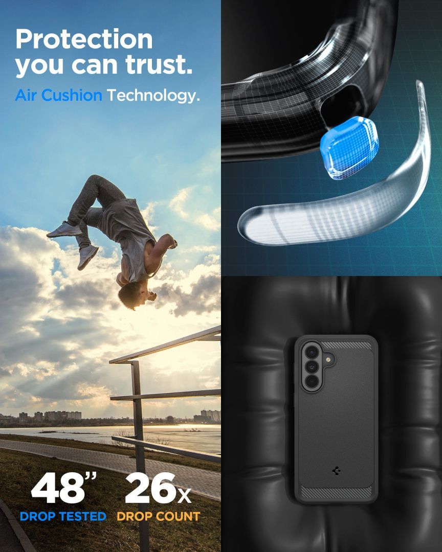 Spigen Rugged Armor case for Samsung Galaxy A57 5G Matte Black