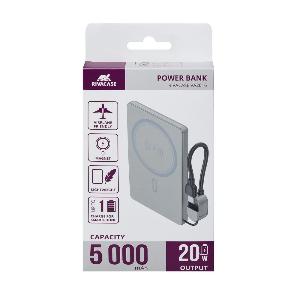 RivaCase Rivapower VA2616 5000mAh PowerBank Grey