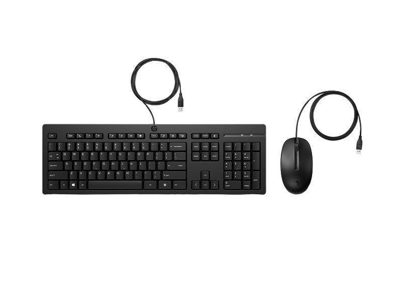 HP 225 Wired Mouse and Keyboard Combo Black HU
