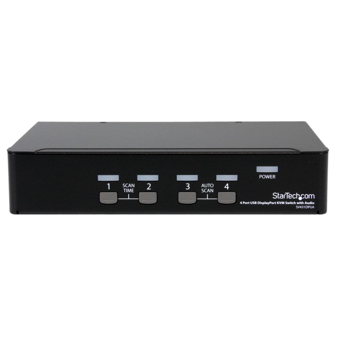 Startech 4 Port USB DisplayPort KVM Switch with Audio