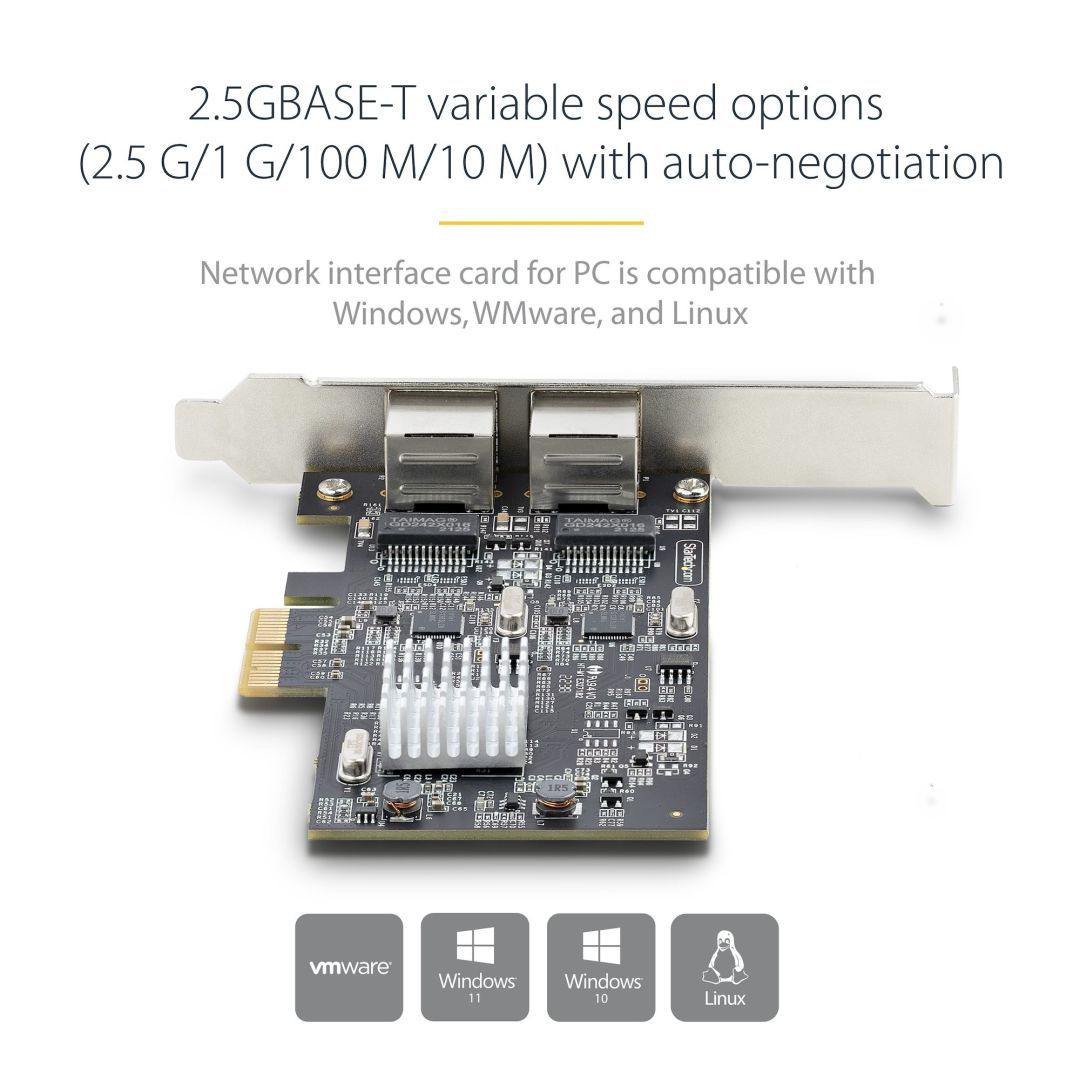Startech 2-Port 2.5Gbps NBASE-T PCIe Network Card