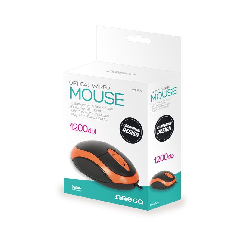 Platinet Omega OM06VO Optical Mouse Orange