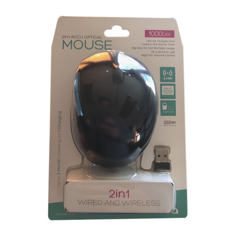 Platinet Omega OM0425WB 2in1 wired and wireless mouse Black