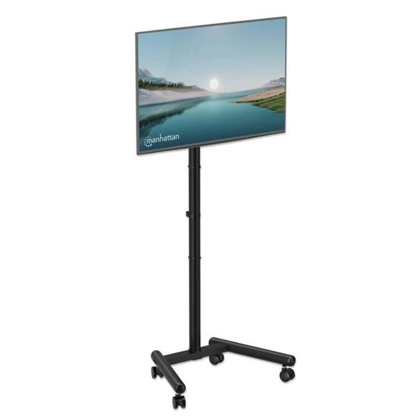 Manhattan Economy Compact Height-Adjustable TV Cart, for 13" to 50" Displays