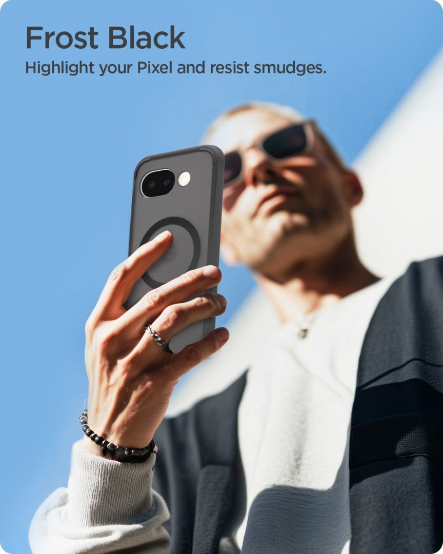 Spigen Tough Armor MagSafe case for Google Pixel 10a Frost Black