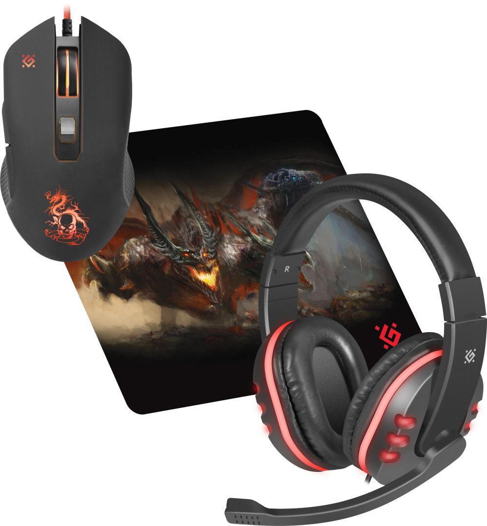 Defender Devourer MHP 006 Gaming Mouse Kit Black/Red