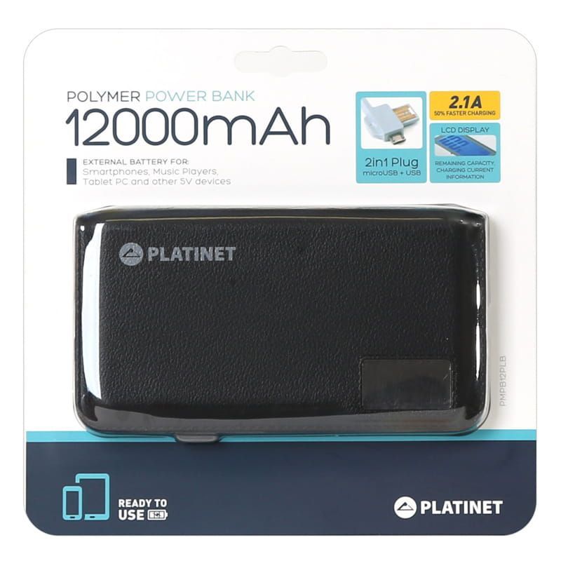 Platinet PMPB12PLB 12000mAh PowerBank Black