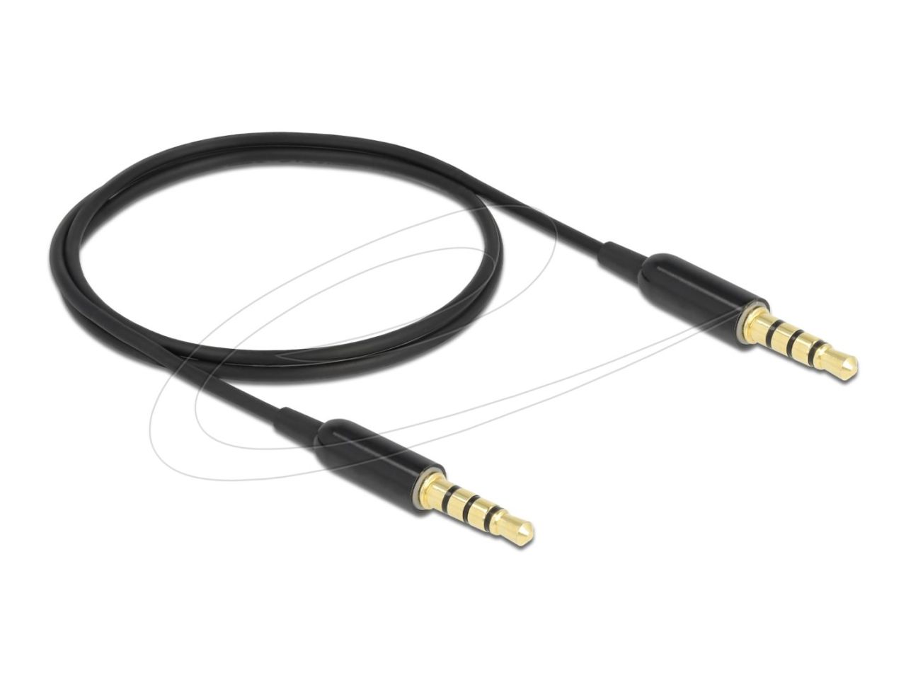 DeLock Stereo Jack 3.5mm male to male cable 0,5m Black