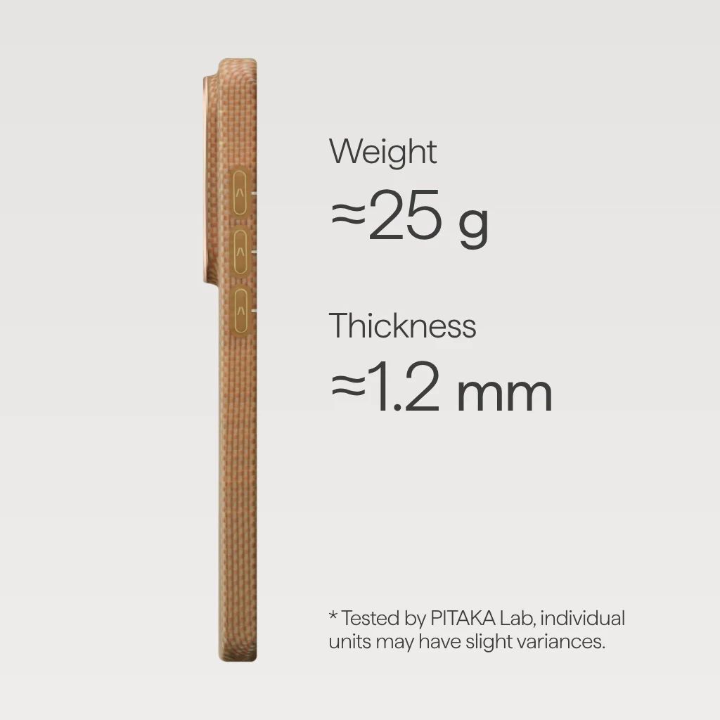 Pitaka Edge Case (Aaron Button) for Samsung Galaxy S26 Ultra Golden Glint