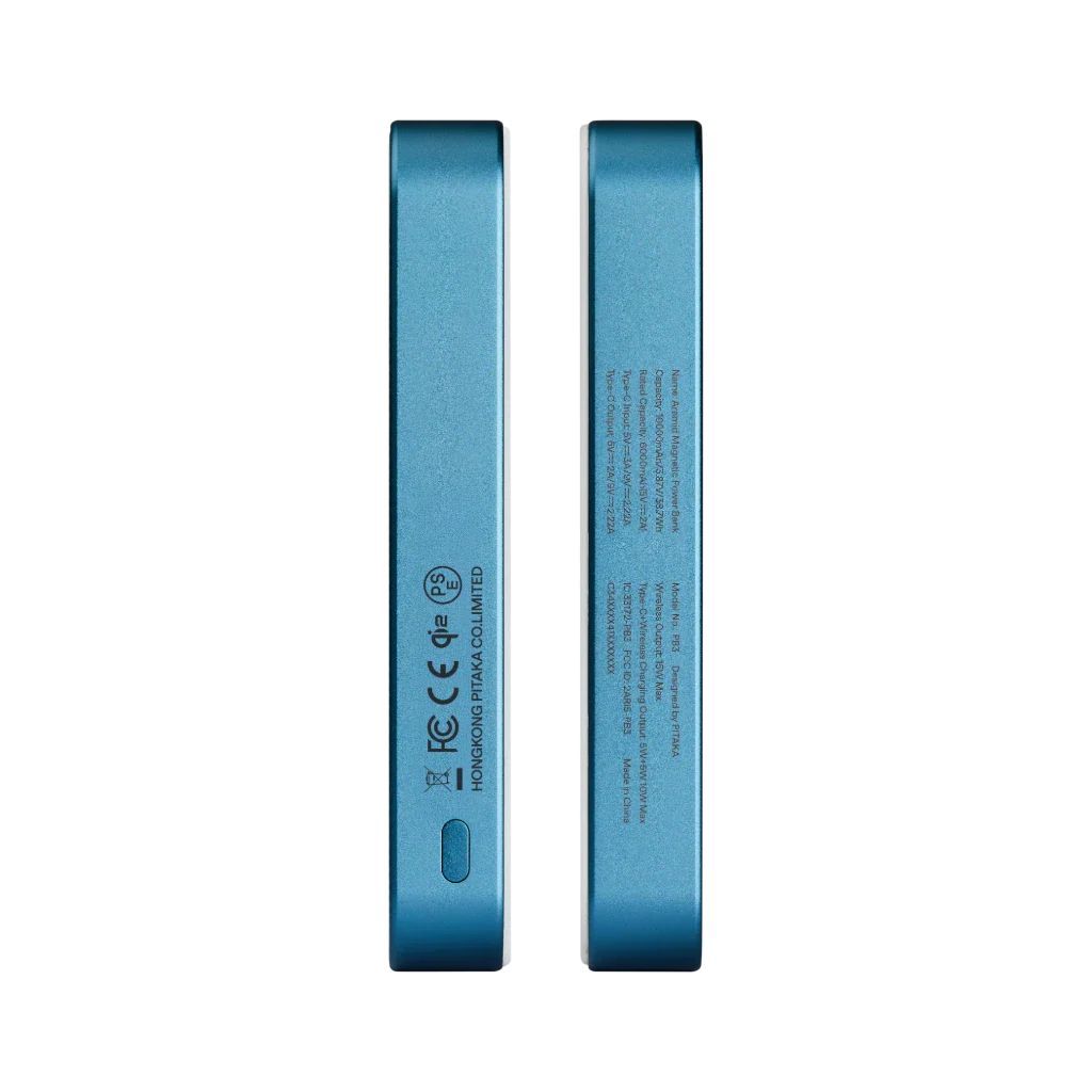 Pitaka Qi2 10000mAh Power Bank Lucid Blue