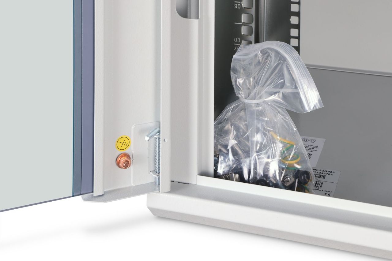 Digitus Dynamic DN-37104 19" 9U Falra szerelhető Rackszekrény Grey