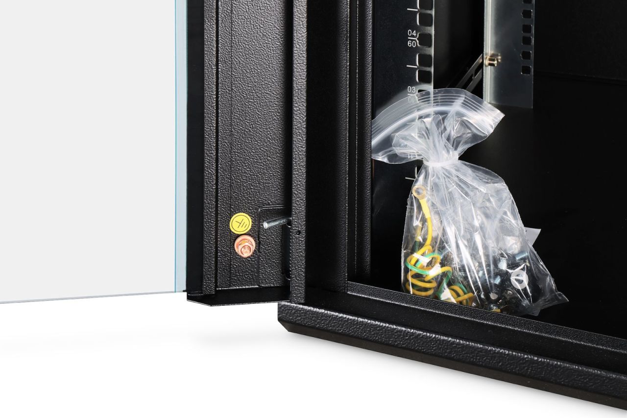 Digitus Dynamic DN-37111 19" 12U Falra szerelhető Rackszekrény Black