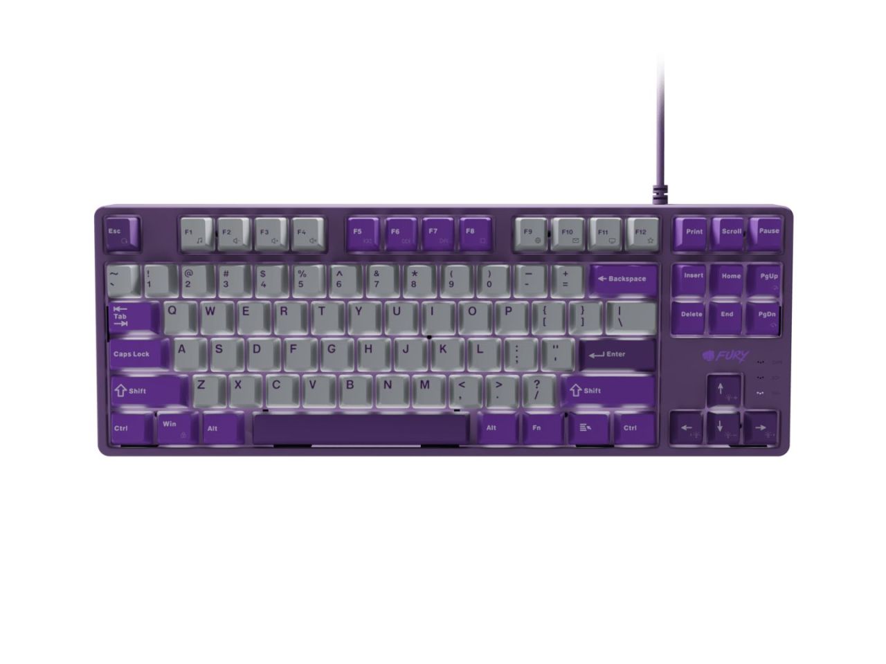 FURY Kanabo K2 Gaming Keyboard Grey/Purple US FURY Kanabo K2 Gaming Keyboard Grey/Purple US