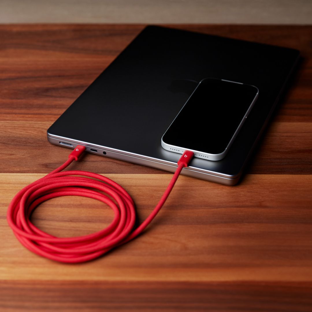 Apple USB‑C to USB‑C Braided Cable 3m Rapid Red