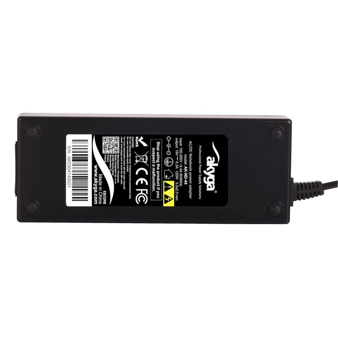 Akyga AK-ND-44 19V / 6,3A 120W 5,5x2,5mm univerzális hálózati notebook töltő
