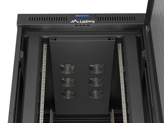 Lanberg 19" 27U Szabadon álló Rackszekrény Black