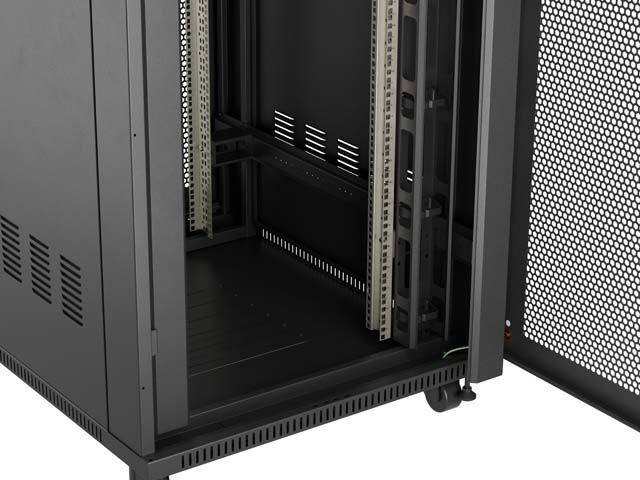 Lanberg 19" 27U Szabadon álló Rackszekrény Black