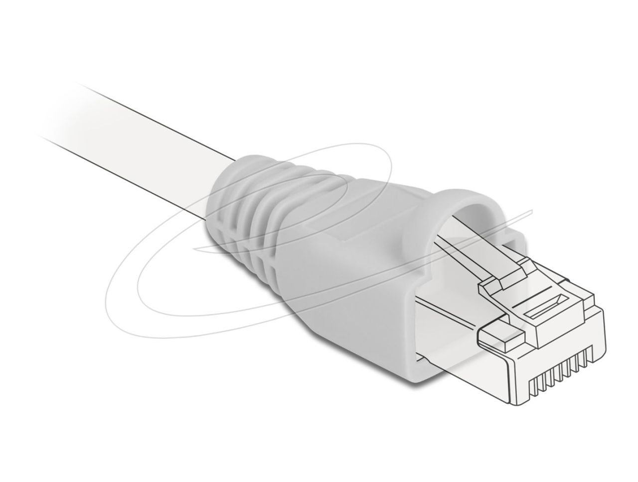 DeLock Törésgátló RJ45 csatlakozóhoz 20 db/csomag Grey