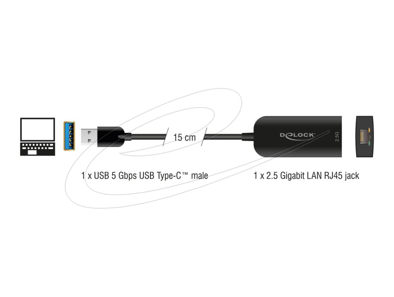 DeLock 2,5 Gigabit LAN USB Adapter