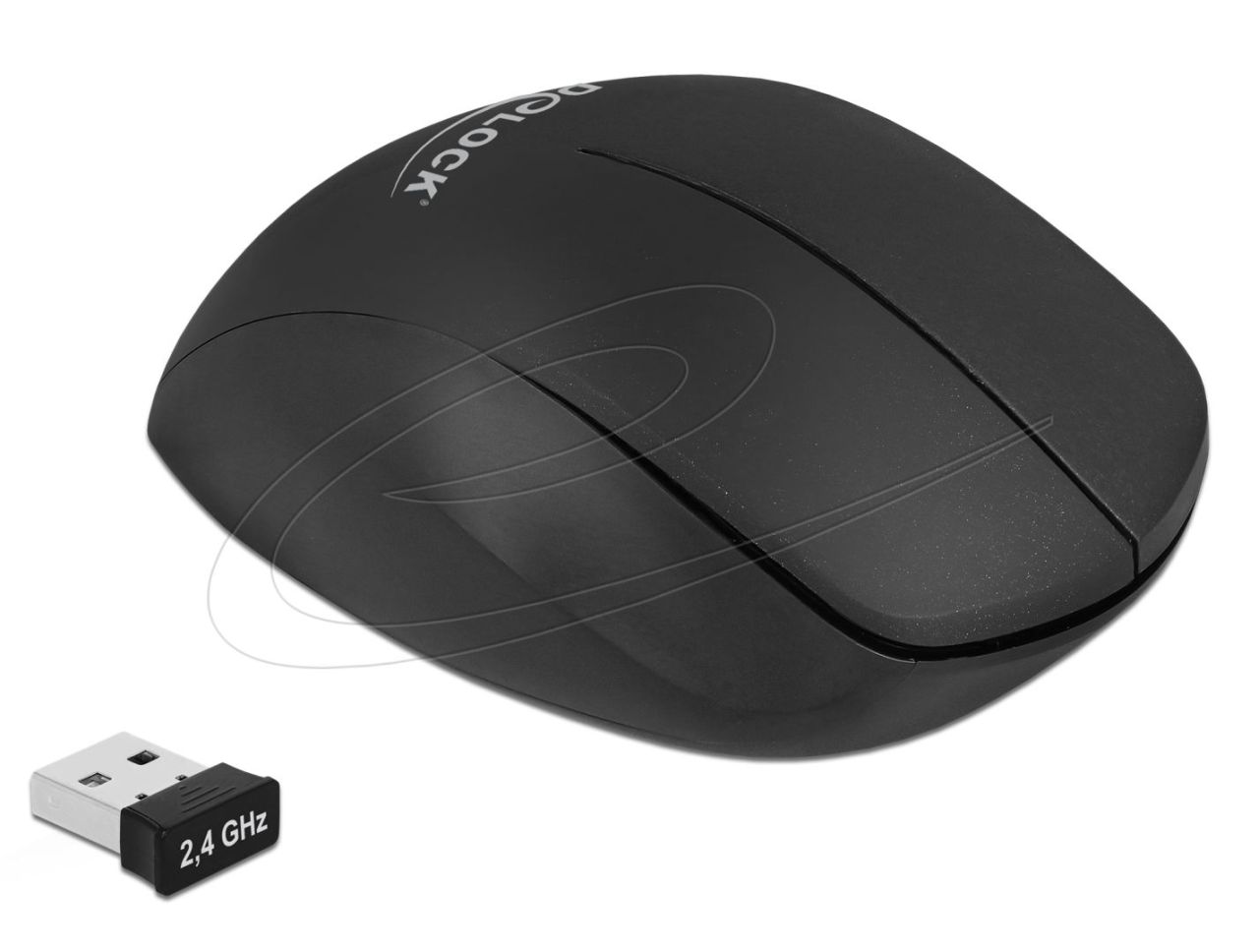 DeLock Ergonomic Wireless Vertical Mouse Black