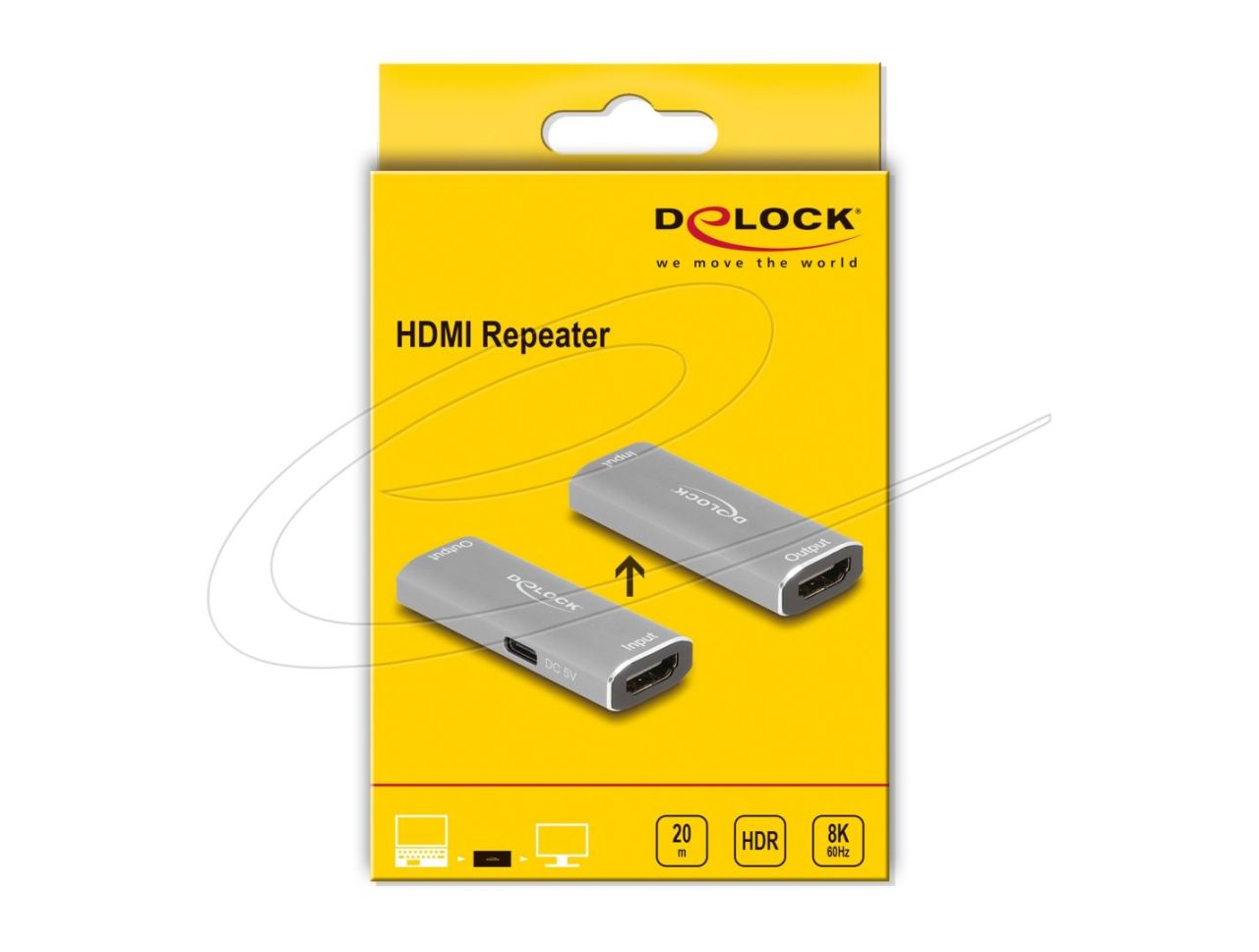 DeLock HDMI Repeater 8K 60 Hz 20m Grey
