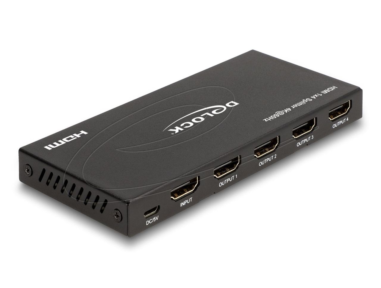 DeLock HDMI to 4xHDMI male/male adapter Black