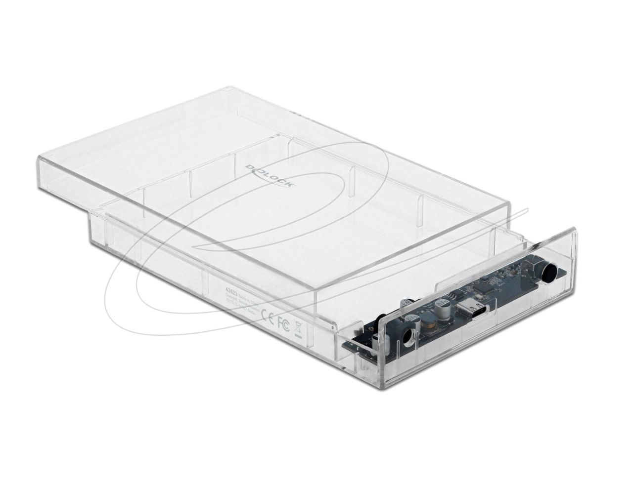 DeLock External Enclosure for 3.5″ SATA HDD Transparent