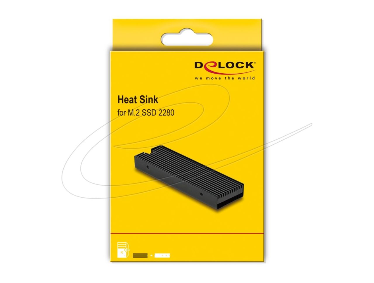 DeLock Heat Sink for M.2 SSD 2280 Black