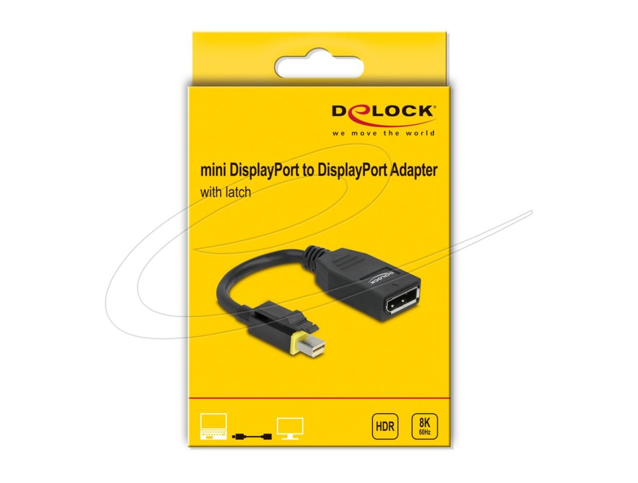 DeLock miniDisplayPort 1.4 to DisplayPort Adapter 8K/60Hz Black